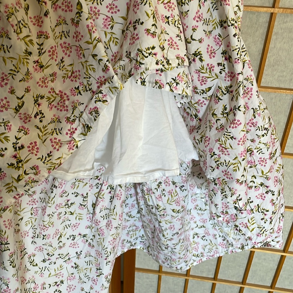 J. Crew Eden Poplin Meadow Floral Midi Short Sleeve Lower Back Cutout Dress 4 - Picture 7 of 16